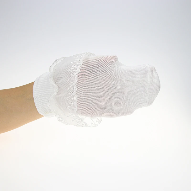 

5 Pairs High Quality Kids Cotton Mesh Cute Pure White Breathable Double Layers Lace Frill Young Girls Dancing Socks