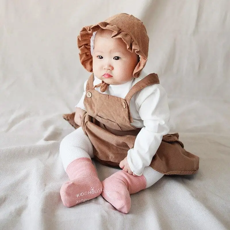 Calcetines antideslizantes con doble aguja para beb&eacute;s, calcet&iacute;n para primavera y oto&ntilde;o, 3 par/lote-0