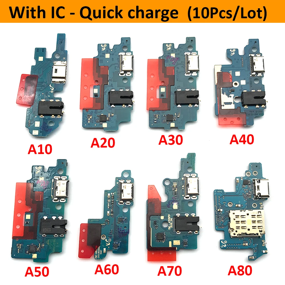 10 шт. гибкий USB кабель для зарядки Samsung A80 A70 A60 A50 A40 A30 A20 A10 A7 A9 2018 A750 A920 A11 A01 A21s|Шлейфы