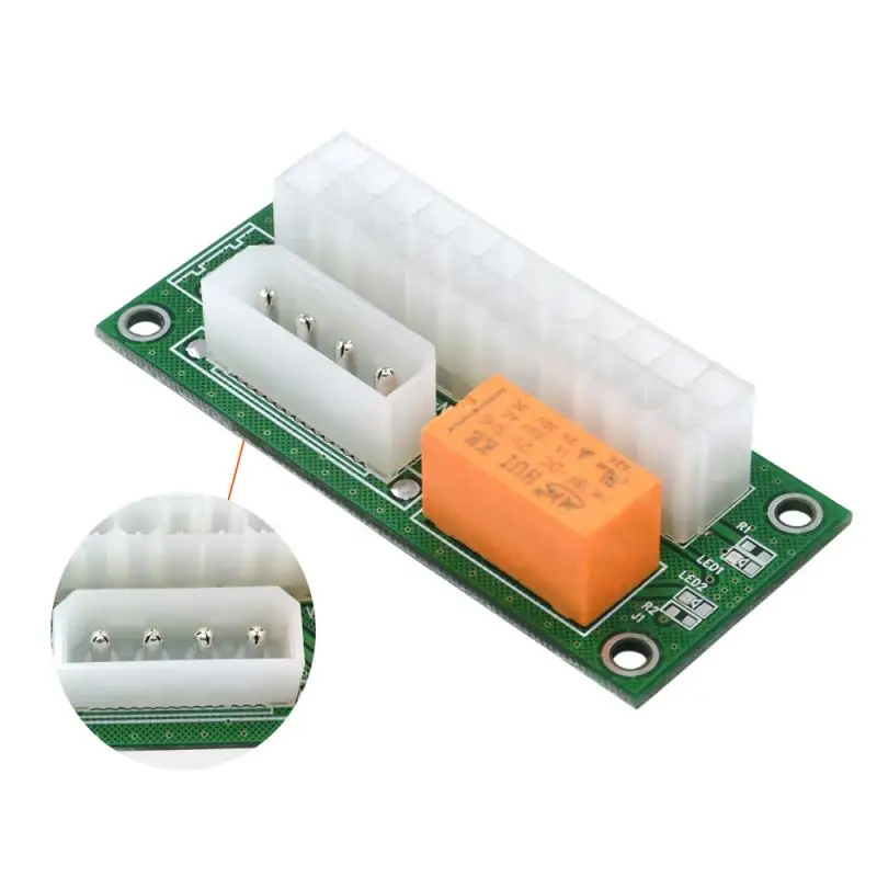 Новый двойной блок питания адаптер синхронизации Add2psu ATX 24Pin к 4pin Molex синхронный