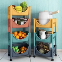kitchen shelves floor multi layer fruit and vegetable basket storage basket
