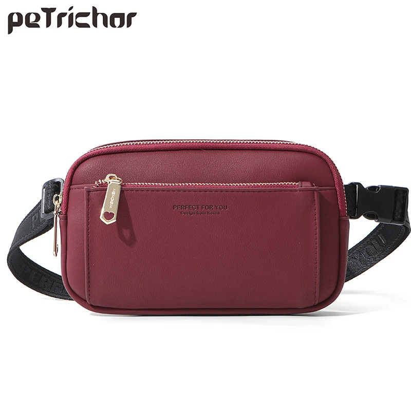 Дизайнерская Женская поясная сумка мягкий кожаный ремень кошелек маленькая