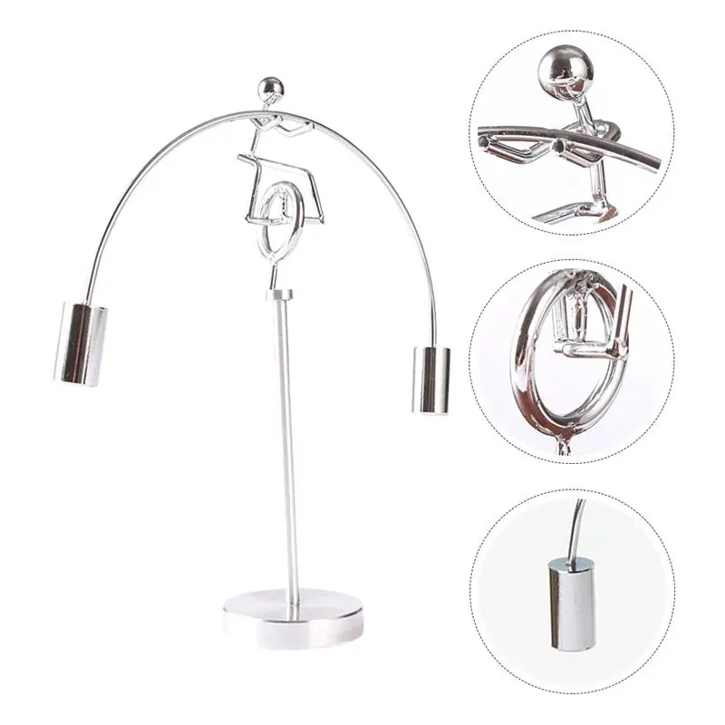 

1pc Unicycle Small Man Adornment Office Home Creative Tumbler Balance Cylinder Hercules