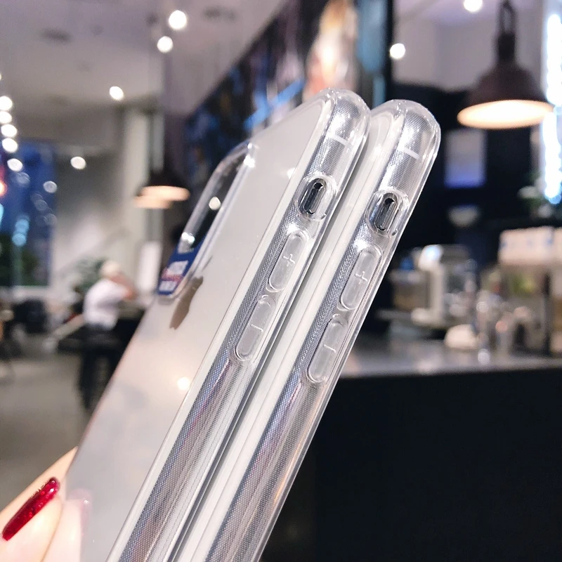 Защитный чехол для телефона Apple iPhone 6 6s 7 8 Plus 10 11 11Pro X XR Xs Max прозрачный мягкий