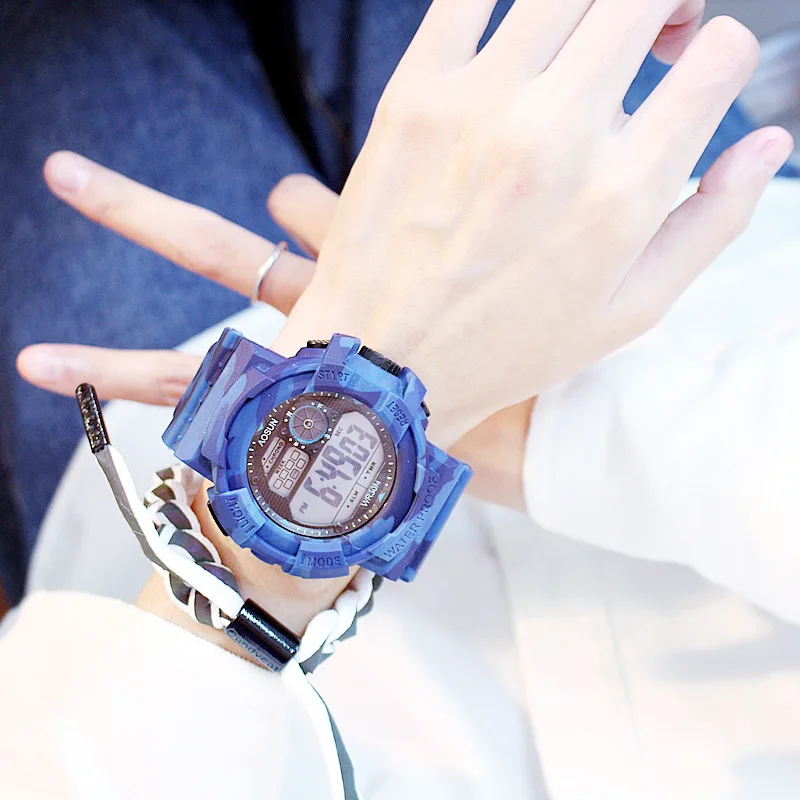 Спортивные женские часы Камуфляжный бренд для девочек модные детские