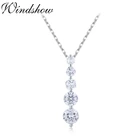 Ожерелье женское из серебра 925 пробы с 5 круглыми фианитами