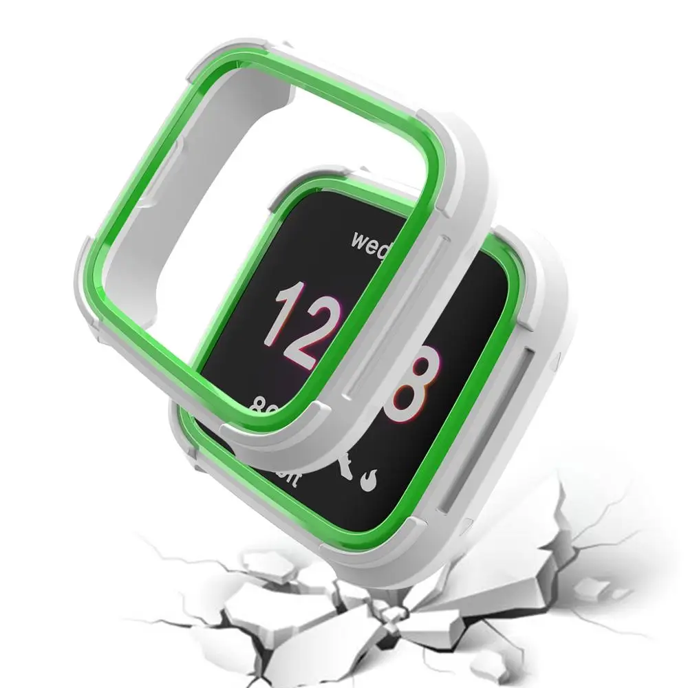 6 цветов ТПУ и ПК чехол для Fitbit Versa, ремешок часы в виде ракушки Экран протектор Аксессуары для смарт-часов для Fitbit Versa Lite