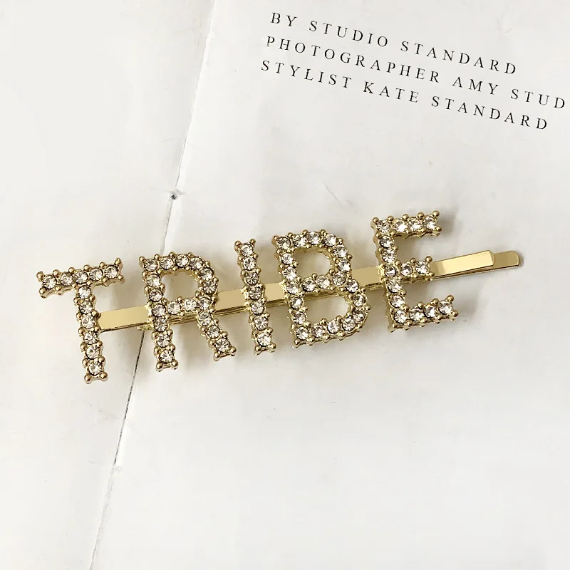 TRIBE Gold 1 шт. заколки для волос со стразами и кристаллами, заколки для волос, заколки для волос для девушек и женщин, заколки для волос, аксессуары для невесты/племени/TORONTO - Цвет: TRIBE Gold