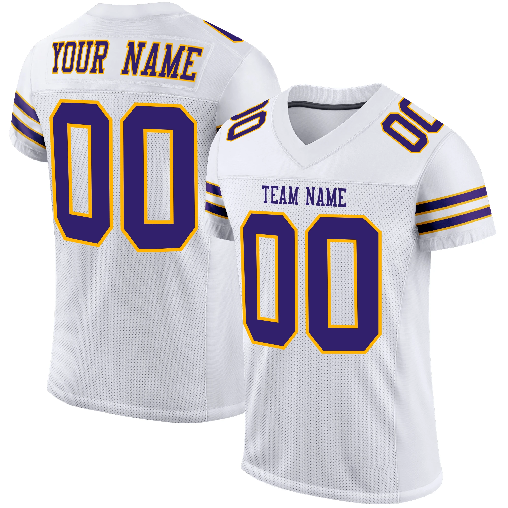 

Custom Football Jersey Customized Stitching Team Name&Number Short Sleeve Practice Cool Player's Mesh Shirts for Men/Women/Youth