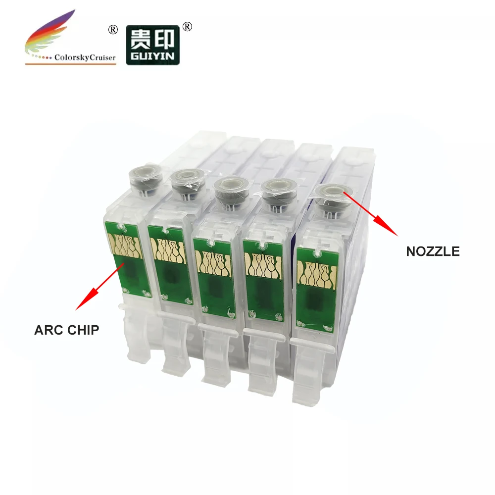 (RCE-771-776) многоразовый чернильный картридж для Epson T0771-776 77 Stylus Photo RX580 RX595 RX680 R260 bkcmylclm