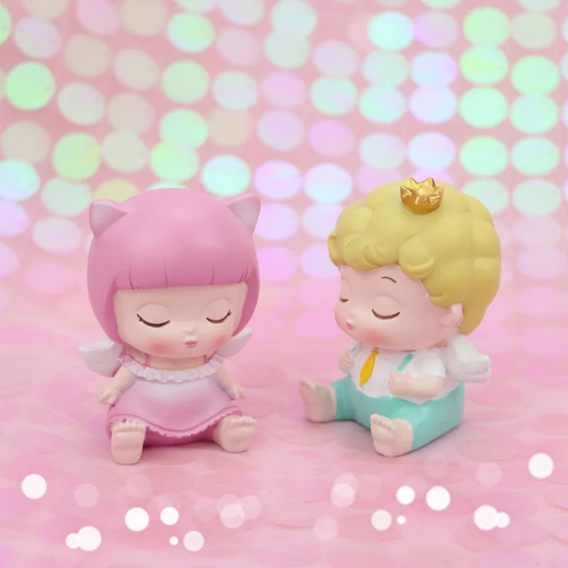 

Cute Angels Girls Boys Figurines Miniature Sculpture Ornament Decoration For Children Desktop Car Garden Birthday Cake Crafts