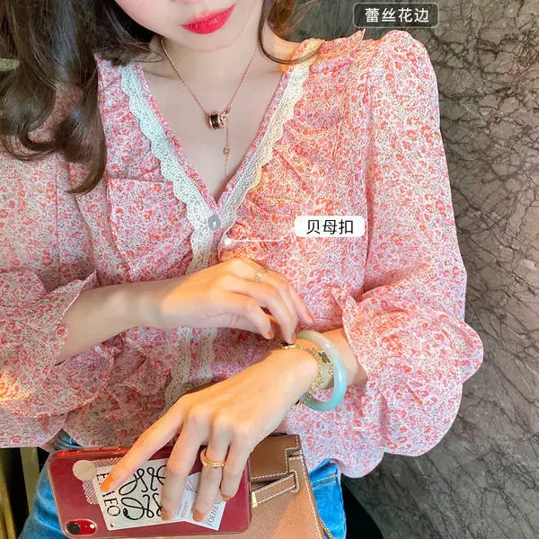 

Women Blouse Long Sleeve Women's 2021 Spring Chiffon Top Blusas Mujer De Moda