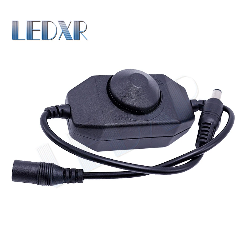 

LED dimmer DC dimmer 12-24V on-line dimmer switch Knob monochromatic light infinite monochromatic light controller 5.5*2.1