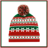 christmas hat adult kids winter knitted crochet beanie santa hat for women men xmas new year hat