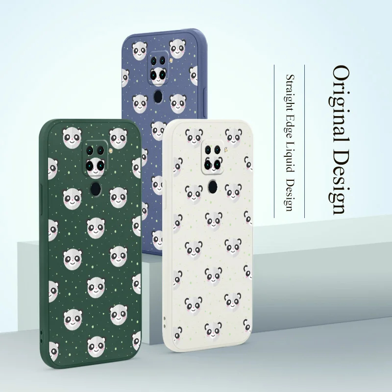 

Panda Pattern Liquid Silicone Case For Xiaomi Redmi Note 10 10S 9T 9 8 7 Pro Max Redmi 9 9A 9T K40 K30 K20 Pro Soft Phone Cover