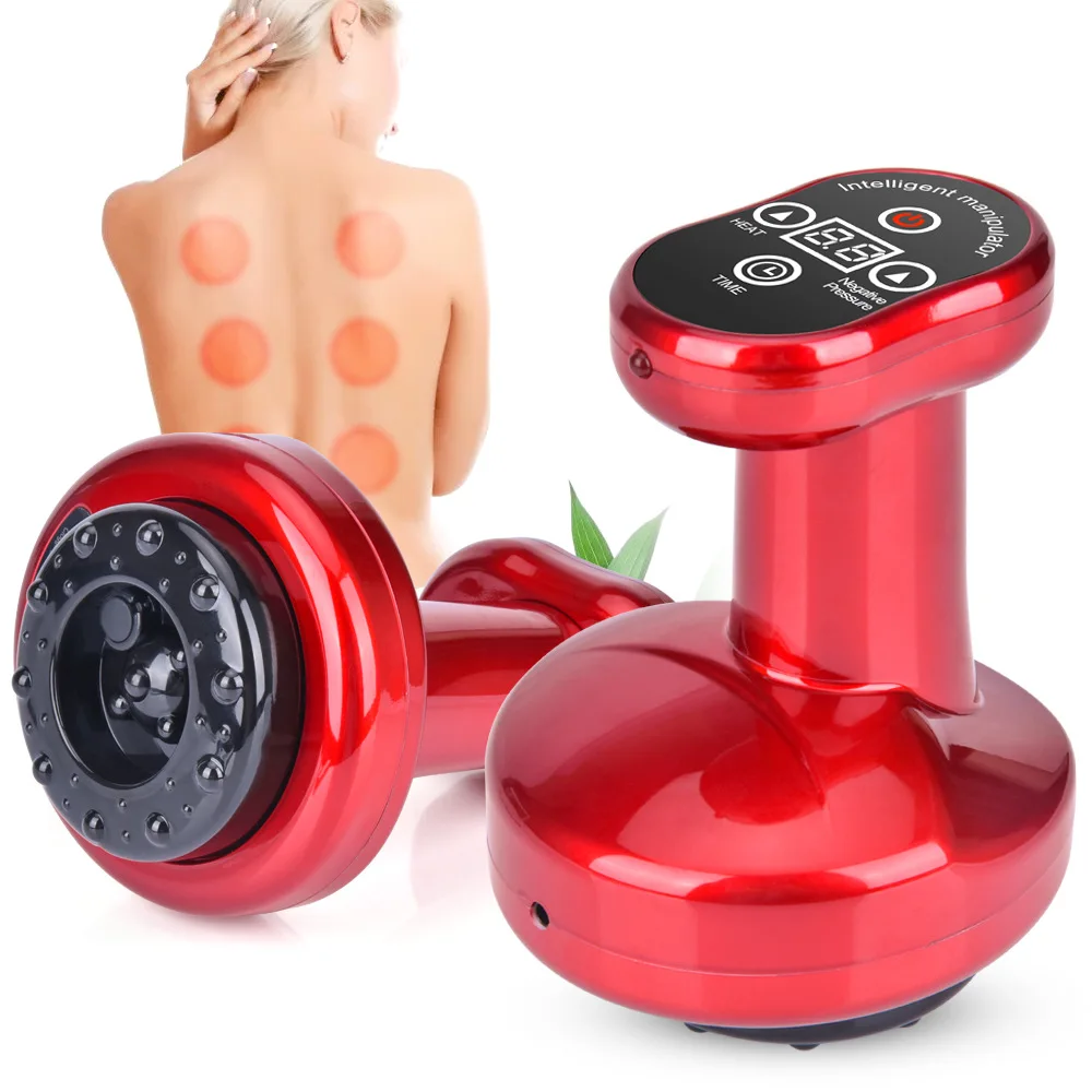 

9-Gear Negative Pressure Scraping Rechargeable Intellingent Gravity Cupping Electric Heating Cans Massage GuaSha Chinese Therapy