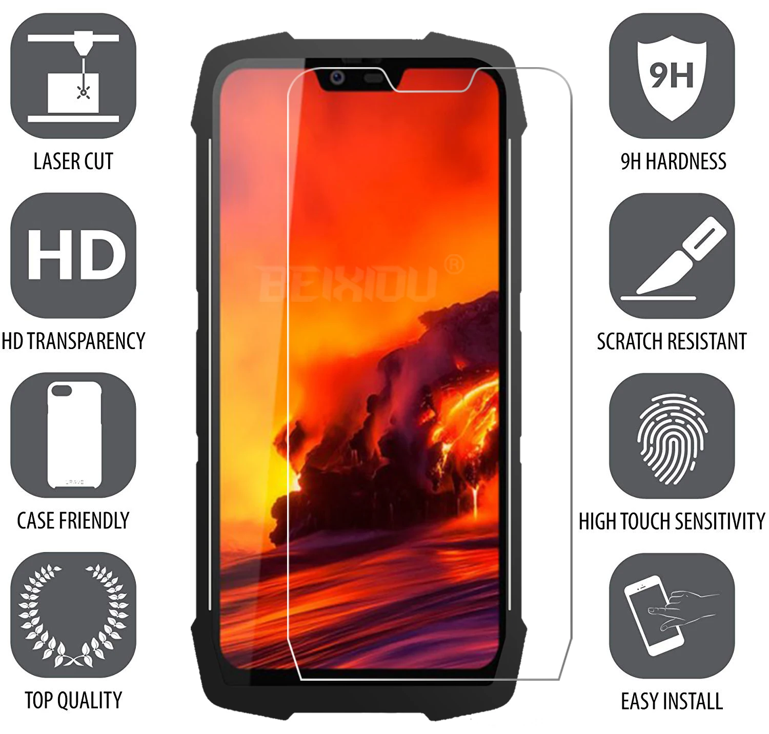 2 шт Полное закаленное стекло для Blackview Bv9700 защита экрана 2.5D 9h защитная