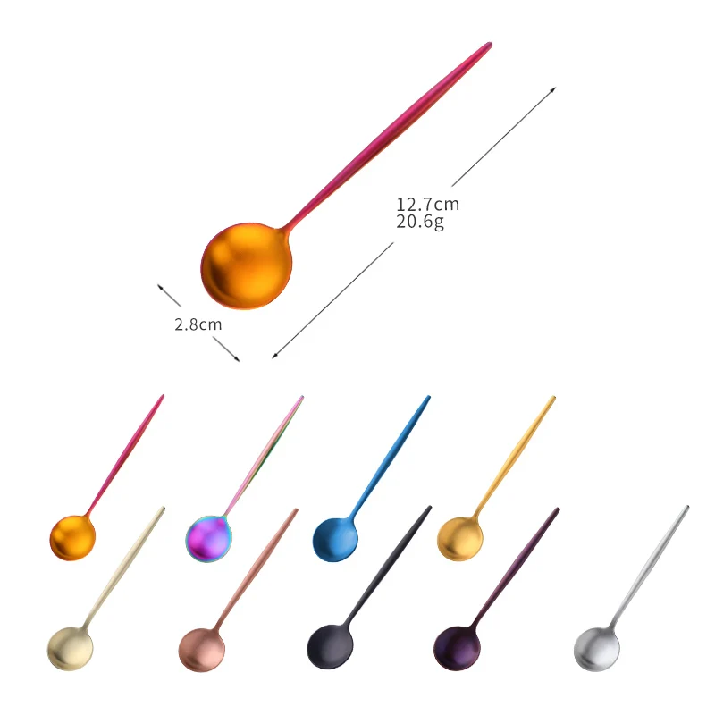 Столовые приборы из нержавеющей стали 8 цветов|Ложки| |