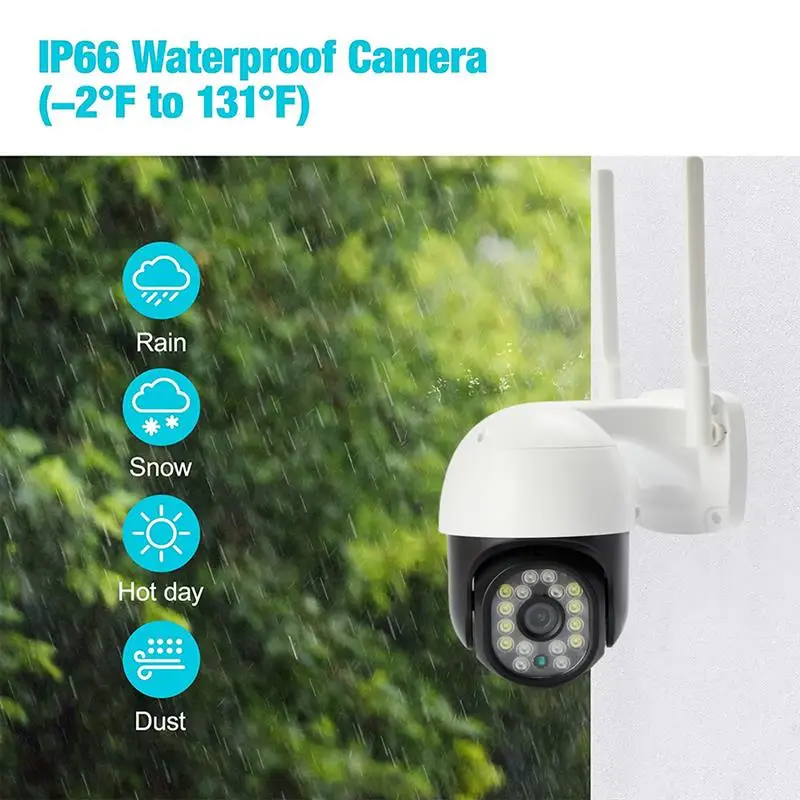 

Водонепроницаемая беспроводная IP-камера с цифровым зумом, 1080P, 2 МП