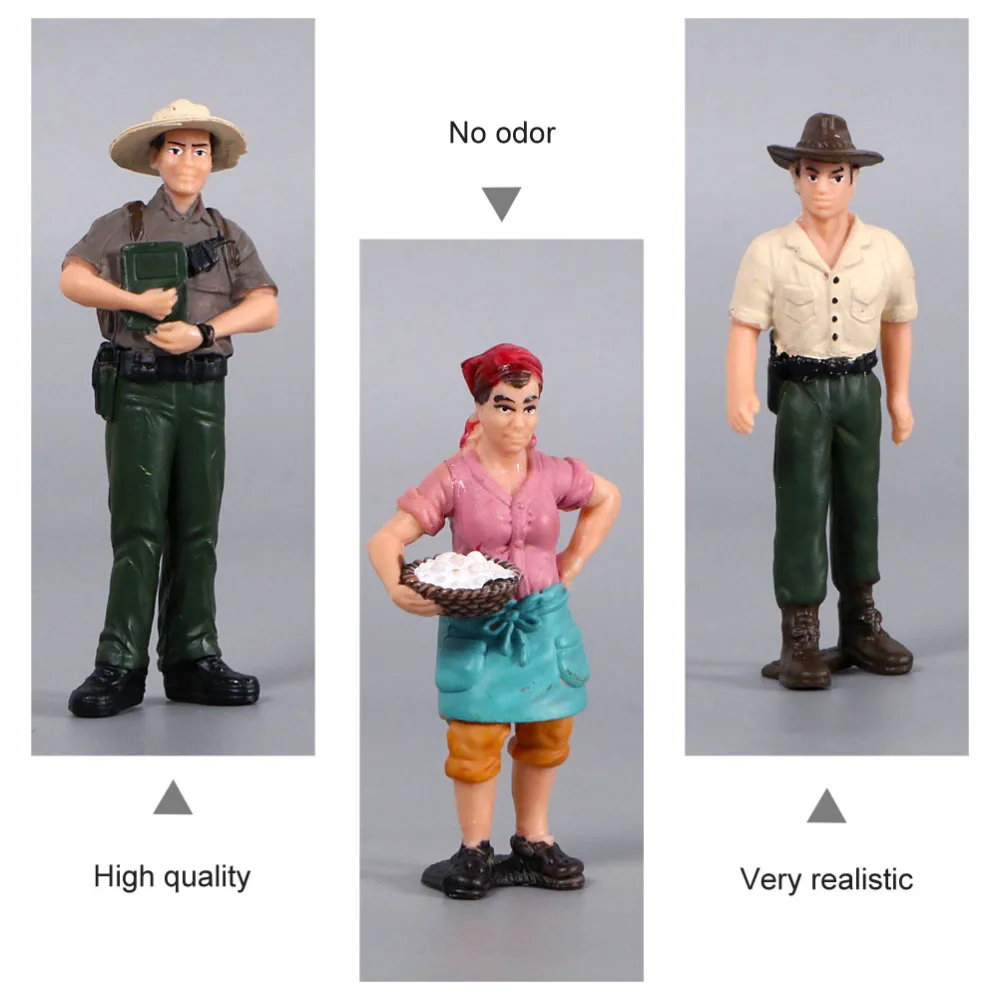 

5Pcs Mini Farmer Models Simulation Farmer Figurine Ornaments Desktop Decoration