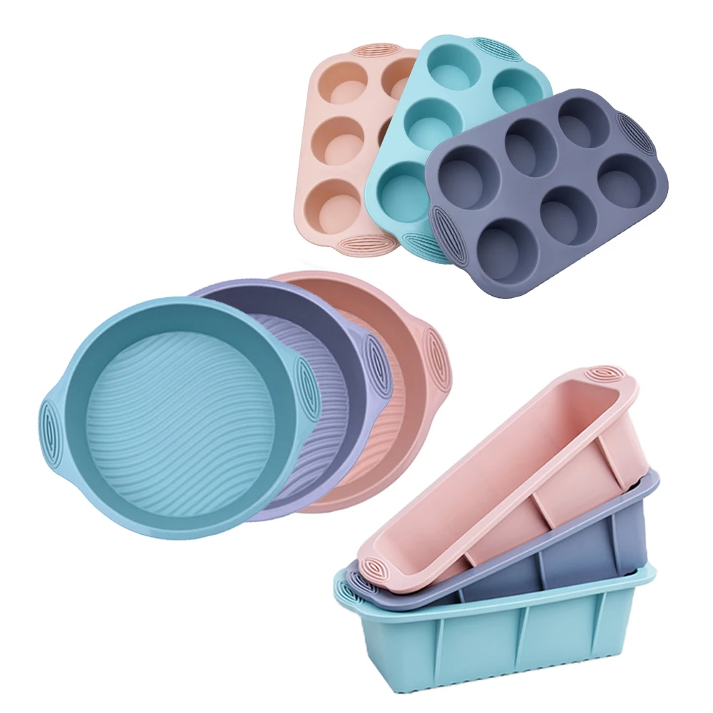 Силиконовая форма для торта сковорода круглая прямоугольная поджаренная плитка