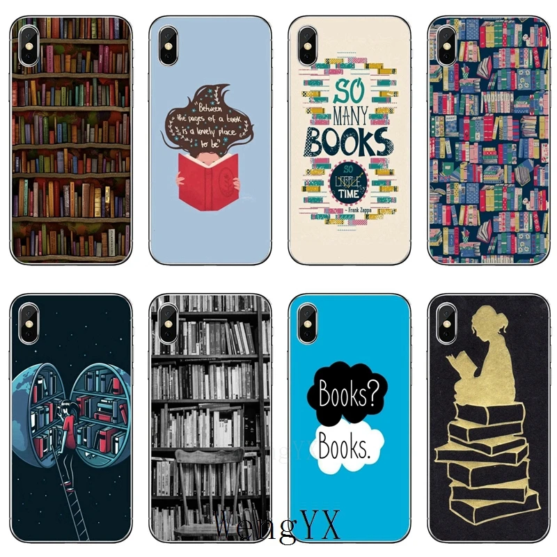 Аксессуары чехол для телефона книга Ворсовая библиотека чтение iPhone 13 12 11 Pro Mini XS Max
