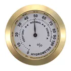 Латунный аналоговый гигрометр для сигар, табака, датчик влажности и стеклянная линза для хьюмидоров, датчик влажности для курения