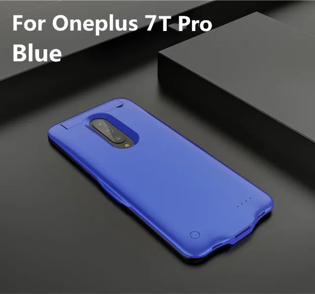 Blue for 7T Pro KQJYS 6800 мАч портативный внешний аккумулятор чехол для зарядки для Oneplus 7T чехол для зарядного устройства для Oneplus 7T Pro противоударный чехол для аккумулятора - Цвет: Blue for 7T Pro