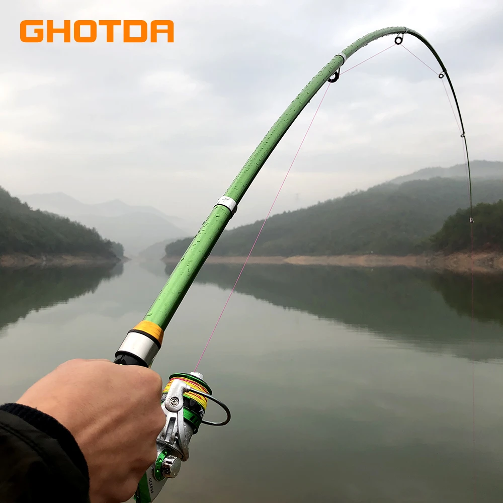 Телескопическая рыболовная удочка GHOTDA 2 1-3 6 м для ловли карпа фидерное жесткое