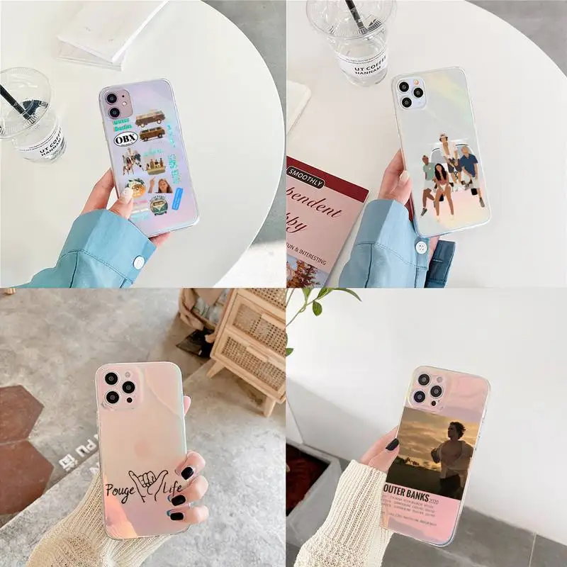 

outer banks Phone Case for iPhone xiaomi redmi 7 8 9 11 12 10 S X XS XR MINI Pro Max Plus laser Transparent
