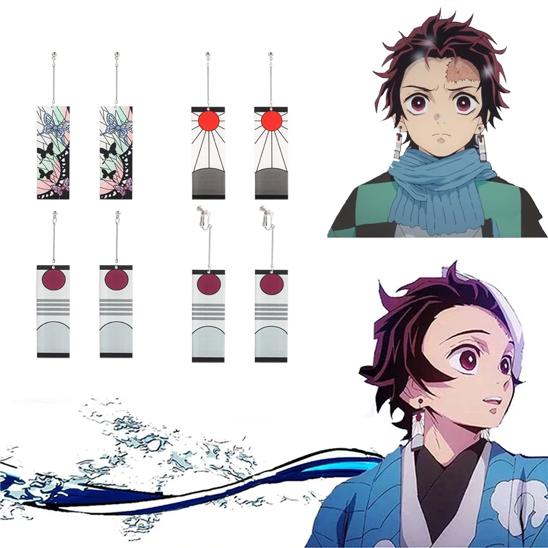 Горячая продажа японского аниме демон Slayer Tanjiro акриловые Висячие серьги для