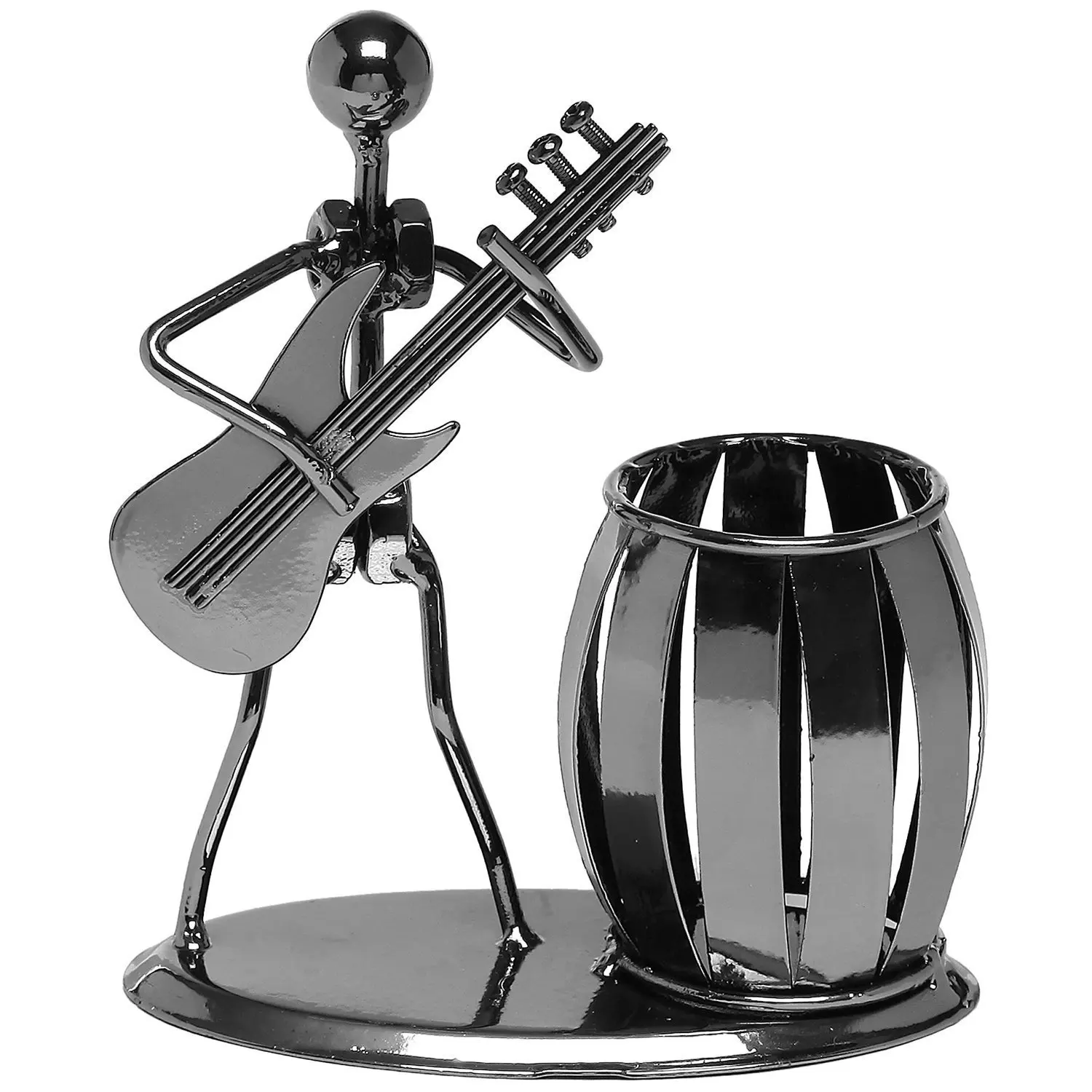 

Storage Box Metal Guitar Bass Violin Rocker Pencil Pen Holder Cup Desktop Stand OfficeSchool Supplie Home Decoration Accessories