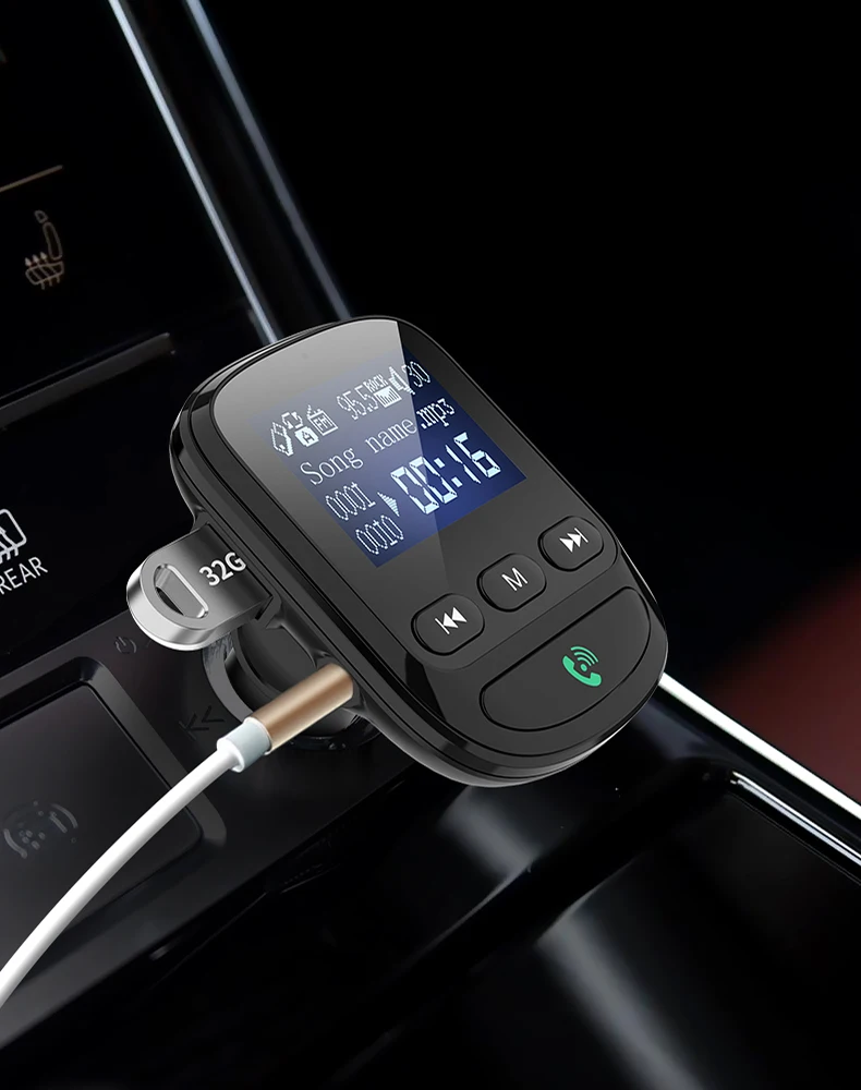 Автомобильное зарядное устройство KORSEED FM передатчик Bluetooth ЖК дисплей MP3 плеер
