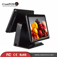 composxb cash register 15double screen pos system 2g 32g pc monitor pos all in one for retail pos terminal