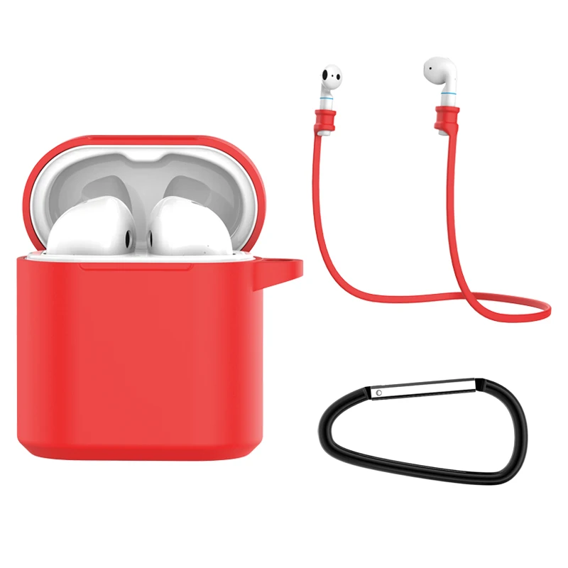 3 in 1 Red Чехол для наушников для huawei Honor FlyPods 3 в 1 силиконовый чехол для Fly Pods Pro защитный чехол s для Freebuds 2 Pro с карабином - Цвет: 3 in 1 Red