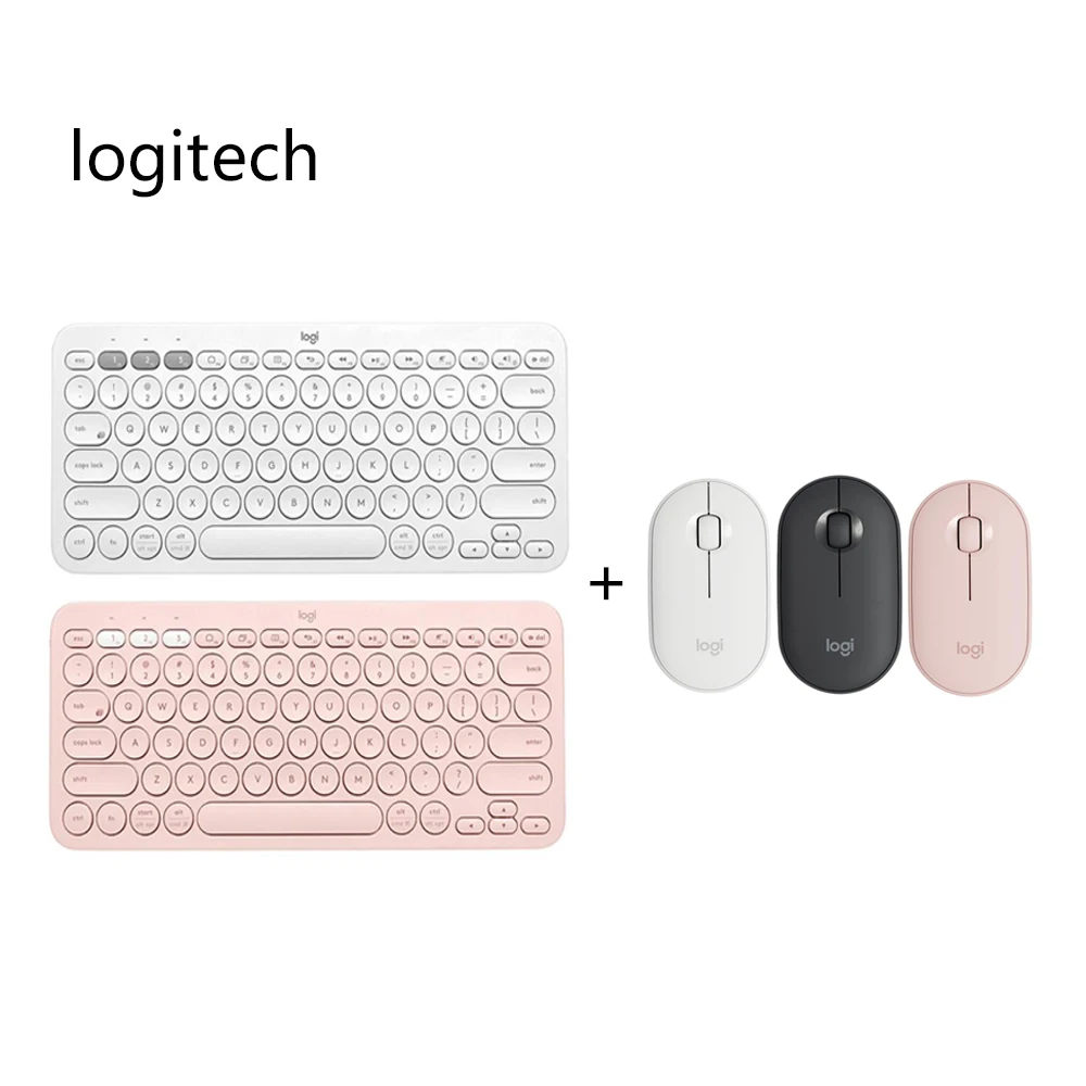 Беспроводная клавиатура Logitech K380 Bluetooth K400 1000DPI беспроводная мышь Pebble G102 для