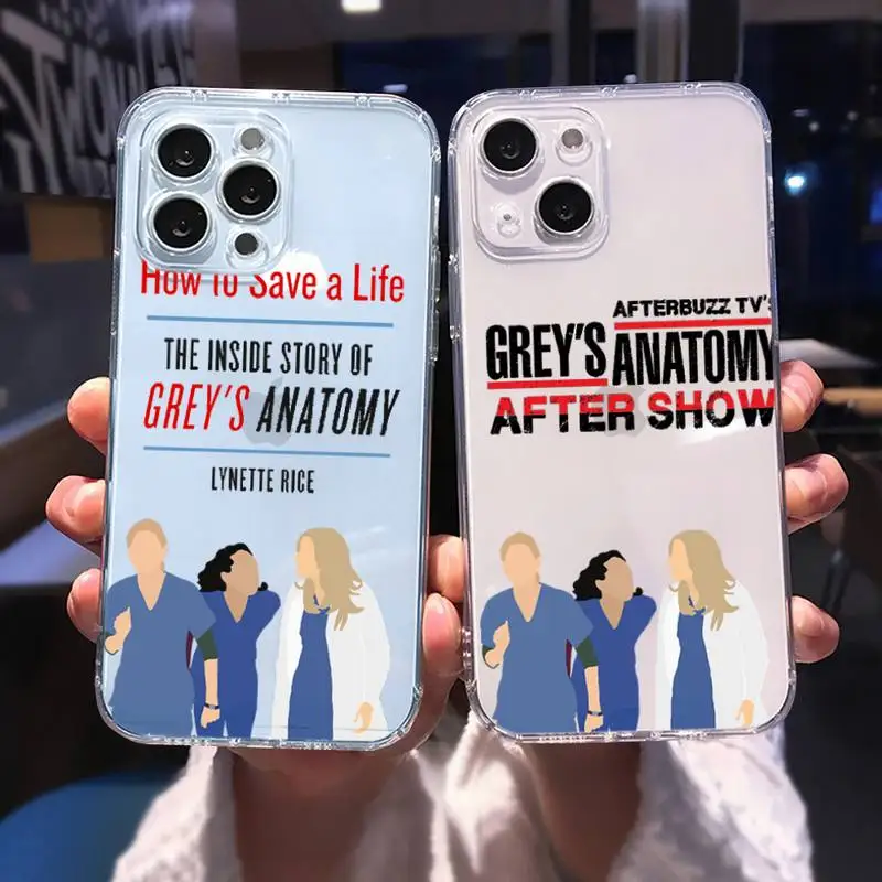 

greys anatomy Phone Case For iphone 13 12 11 8 7 plus mini x xs xr pro max Transparent soft