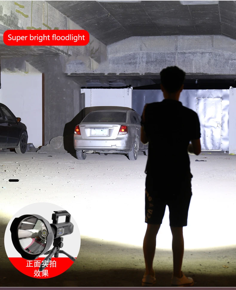 

Powerful 30000lm xhp70 led flashlight searchlight worklight searchlight 4 modes flashlight with stand best for night fishing