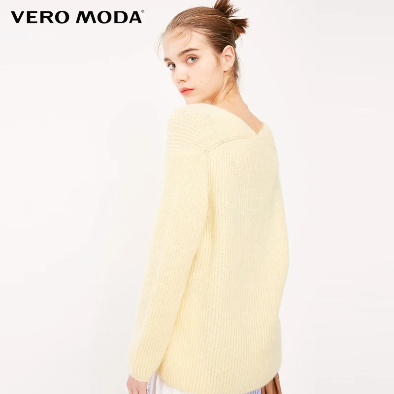 Весенний свободный свитер с круглым воротником Vero Moda | 318413598 Женская одежда