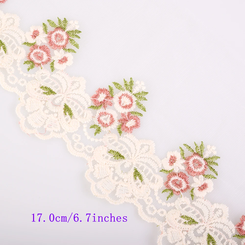 Cusack 2 метра 20 см кофейная кружевная лента-сетка вышитая для платья одежды