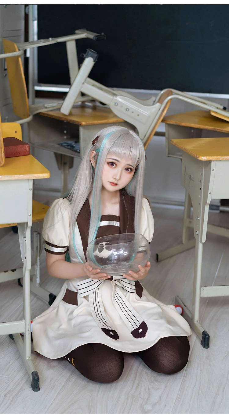 

2021 Aime Toilet-bound Cosplay Costumes Jibaku Shounen Yashiro Nene Wig Hanako-kun Costume Uniform Dress Halloween Carnival Suit