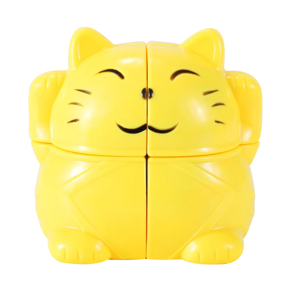 

Lucky Cat 2x2 Magic Cube Stress Reliever Toys Adult Magic Cube for Children'S Cartoon Intelligence Educational Toys Puzzle Cube