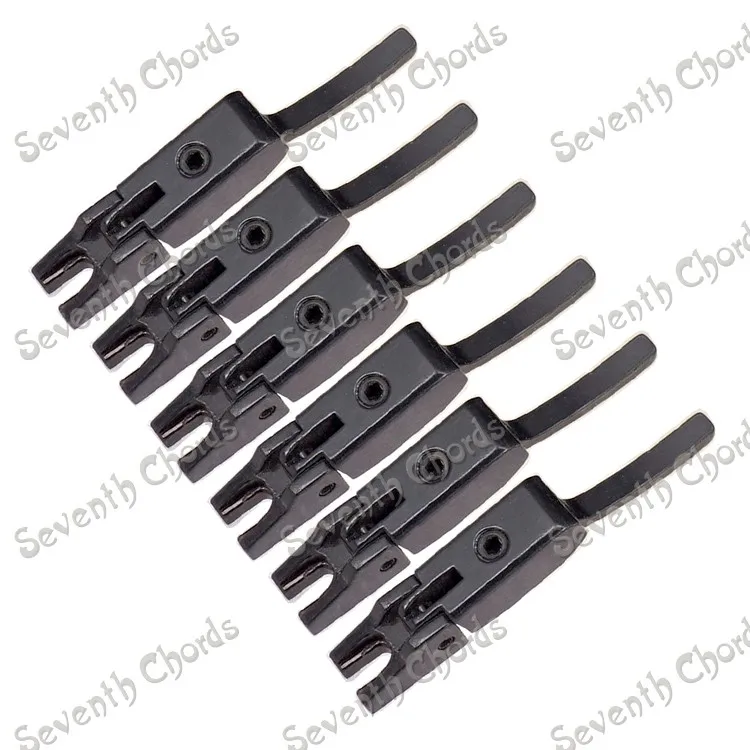 6 pcs 2 farben elektrische gitarre double locking systyem tremolo brücke gesperrt string sattelsaiten durch sattel free global shipping