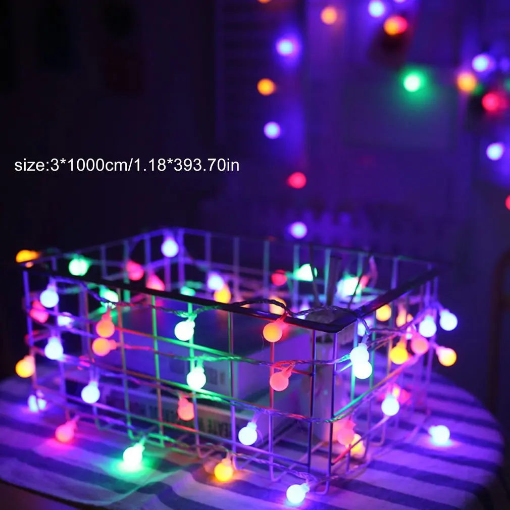 

New Solar String Lights 100 LED White Ball Waterproof String Fairy Christmas Tree Light Party Wedding New Year Decor Garland