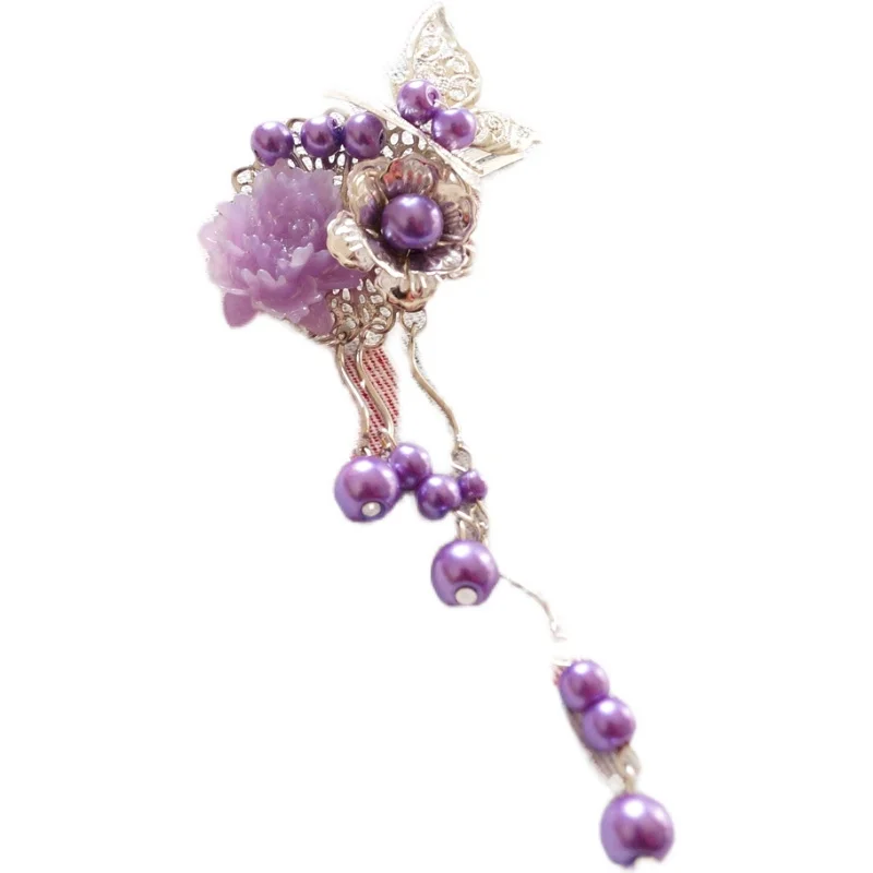 BJD фиолетовая бабочка серебряная шпилька в китайском стиле OOAK для женщин 1/4 17 &quot1/3