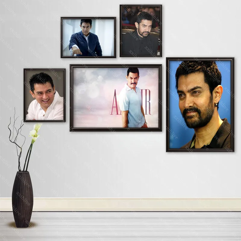 

Custom Actor Director Aamir Khan Silk Cloth Canvas Poster Home Decoration Wall Art Fabric Poster Print More Size 30X45cm,40X60cm