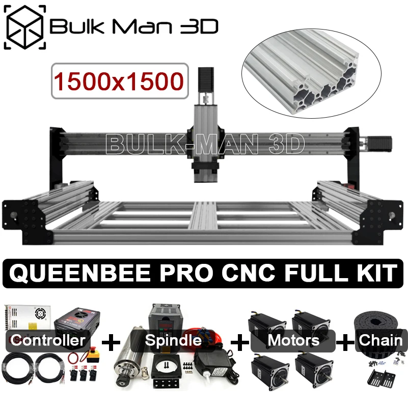 Серебряный 1515 QueenBee PRO CNC машина полный комплект линейные рельсы
