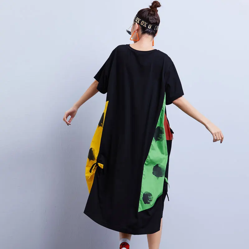 Max LuLu New 2020 Summer Fashion Style Womens Casual Vestidos Ladies Printed Vintage Dress Patchwork Elegant Oversized Dresses | Женская