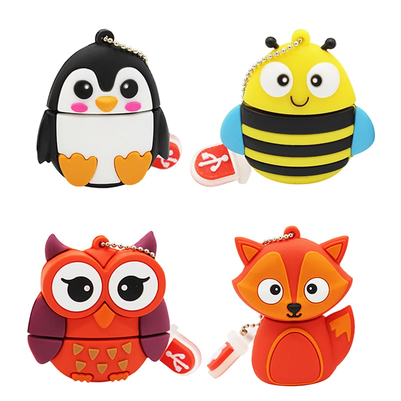 

TEXT ME 64GB cute cartoon Penguin owl fox style usb flash drive usb 2.0 4GB 8GB 16GB 32GB vreative pendrive gift