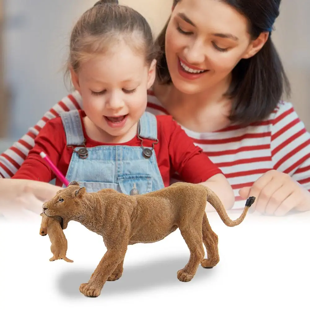 

1 Set Kids Lion Family Decoration Cute Realistic Animal Action Model Figures Holiday Cute Gift For Children Baby
